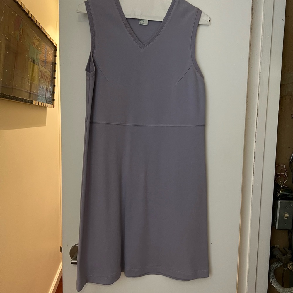 Boston Proper Cotten sleeveless dress in lilac color